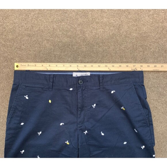 Original Penguin Pants Mens 34x32 Slim Fit Chino Embroidered Navy Stretch Twill - Picture 3 of 8